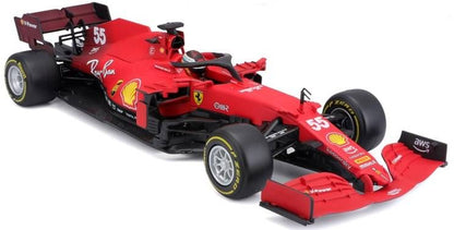Available To Order – Ferrari SF21 #55 Carlos Sainz 2021 Season Car - Medium, Yellow wall tyres 1:18 (BUR 16809S)