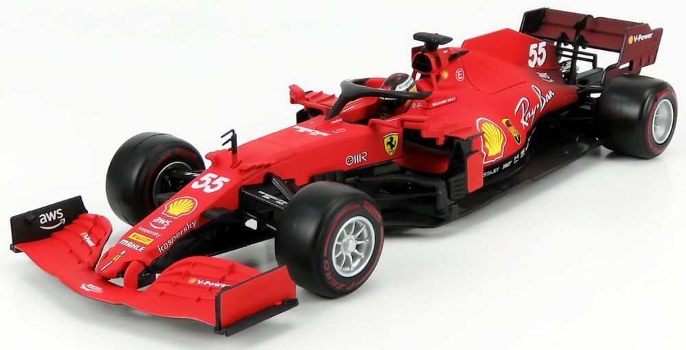 Available To Order – Ferrari SF21 #55 Carlos Sainz 2021 Season Car - Exclusive - Red wall soft tyres 1:18 (BUR 16809SA)