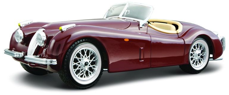 Available to Order – Jaguar XK120 Roadster - Red Burgundy 1:24 (BUR 22018R)