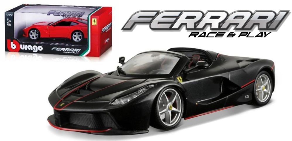 Available To Order – Ferrari Laferrari Aperta - Black 1:24 Bburago Model (BUR 26022K)