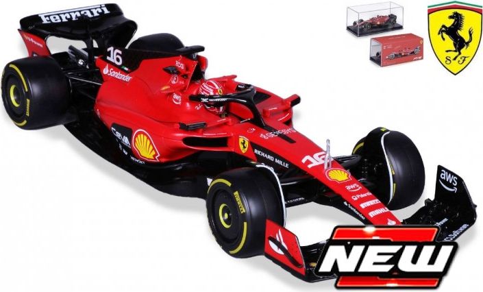 Available To Order – Ferrari SF-23 F1 #16 Charles Leclerc - W/Case + Figure 1:24 (BUR 26808L)