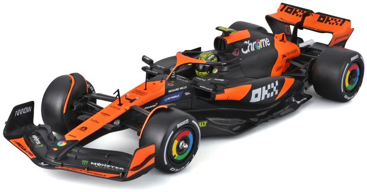 Available to Order – McLaren MCL38 F1 2024 Norris w/Helmet 1:24 (BUR 28033N)