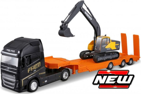 Volvo FH16 w/Lowloader & Excavator 1:43 – diecast model