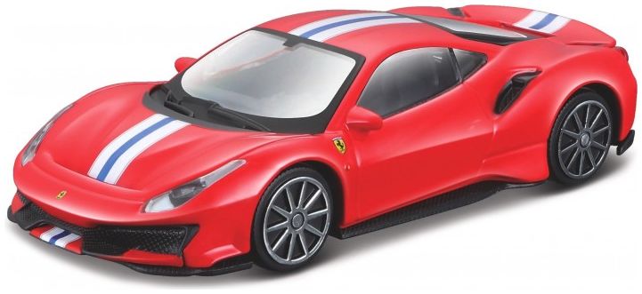 Available To Order – Ferrari 488 Pista Race&Play Red/White/Blac 1:43 Bburago Model (BUR 36052)