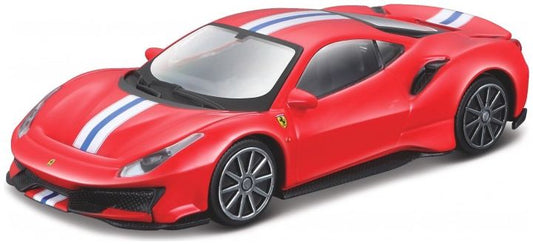 Ferrari 488 Pista Race&Play Red/White/Blac 1:43 Bburago Model