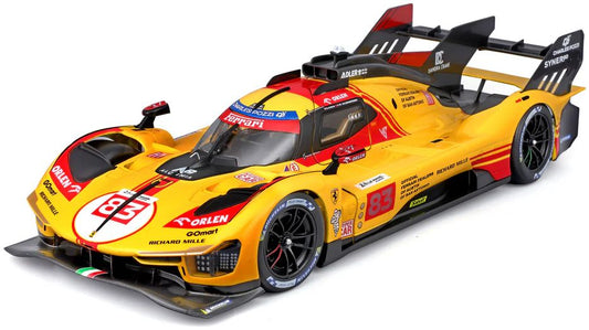 Ferrari 499P Hypercar 24h Le Mans 2024 #83 Acrylic Case and Stand 1:43 Bburago Model