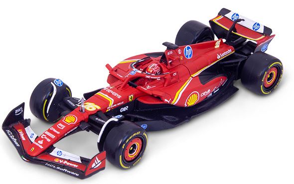 Available To Order – Ferrari SF-24 F1 2024 Leclerc w/Helmet Showcase 1:43 (BUR 36843L)
