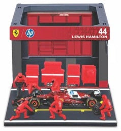 Available To Order – Ferrari SF-25 2025 Pit Pass Diorama Hamilton 1:43 Bburago Model (BUR 36865H)