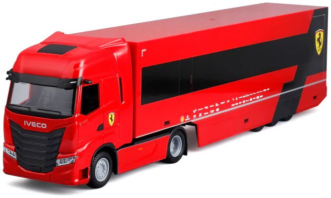 Ferrari Iveco S-Way 570 Racing Transporter w/1 Car 1:43 – diecast model