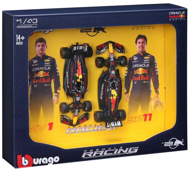 Available to Order – Oracle Red Bull Racing RB20 #1 Verstappen and #11 Sergio Perez 2024 2 Car Set 1:43 (BUR 38099)