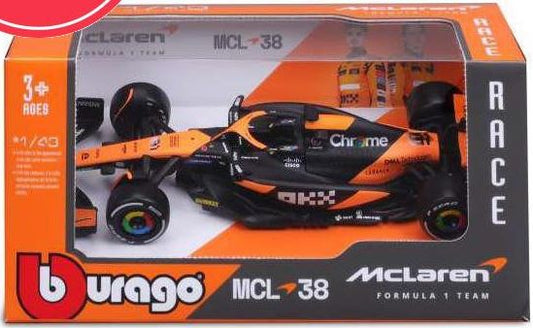 McLaren MCL38 F1 2024 Piastri Card Box 1:43 Bburago Model
