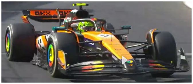 McLaren F1 MCL39 #4 Winner Monaco GP 2025 Lando Norris w/Driver and Case 1:43 Bburago Model