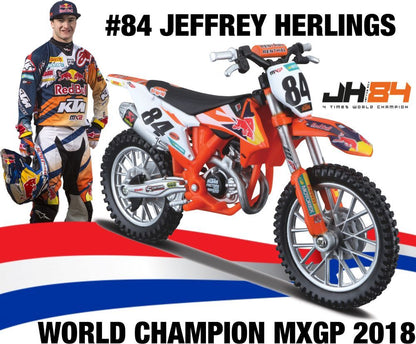 Available to Order – KTM SX 450 2018 #84 Jeffrey Herlings Red Bull KTM Supercross 1:18 Bburago Model (BUR 51081)