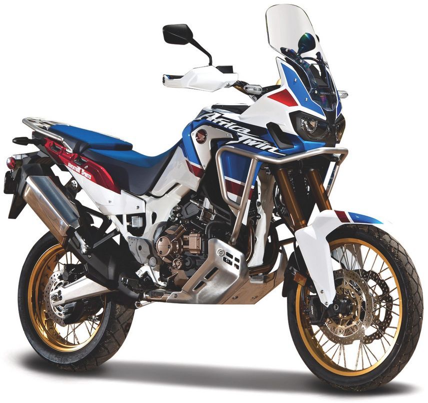 Available to Order – Honda Africa Twin Adventure White/Blue/Red 1:18 Bburago Model (BUR 51082)
