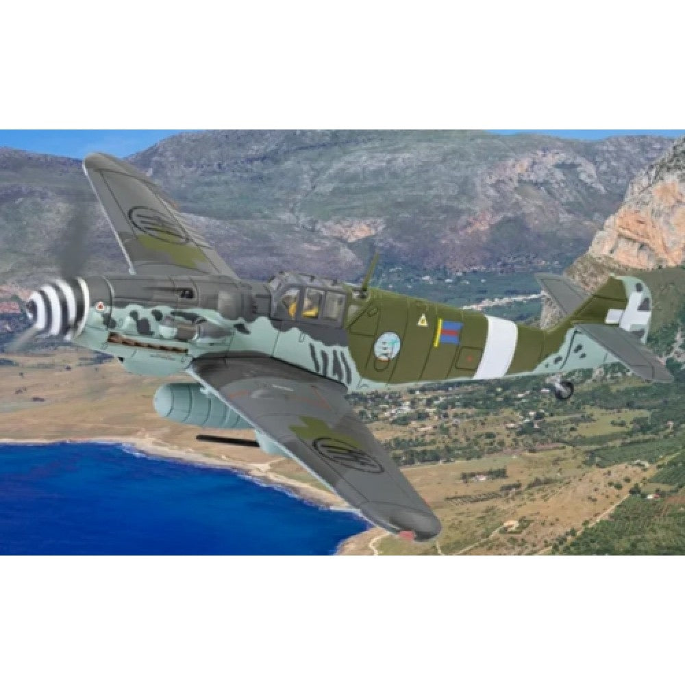 THIS ITEM IS AVAILABLE TO ORDER FROM OUR SUPPLIER - 1:72 CORGI CA27112 MESSERSCHMITT ME109G-6 (TROP), MAGGIORE ANTONIO VIZZOTTO, REGIA AERONAUTICA, 150 GRUPPO, SICILY, JULY 1943