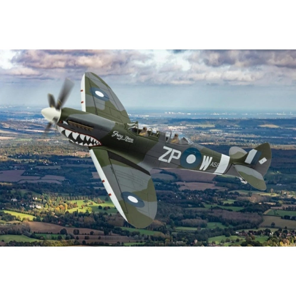 THIS ITEM IS AVAILABLE TO ORDER FROM OUR SUPPLIER - 1:72 CORGI CA29201 SUPERMARINE SPITFIRE T.9 TE308 (G-AWGB) FINISHED AS A58-606 GREY NURSE SHARKMOUTH, OPERATED BY BIGGIN HILL HERITAGE HANGAR