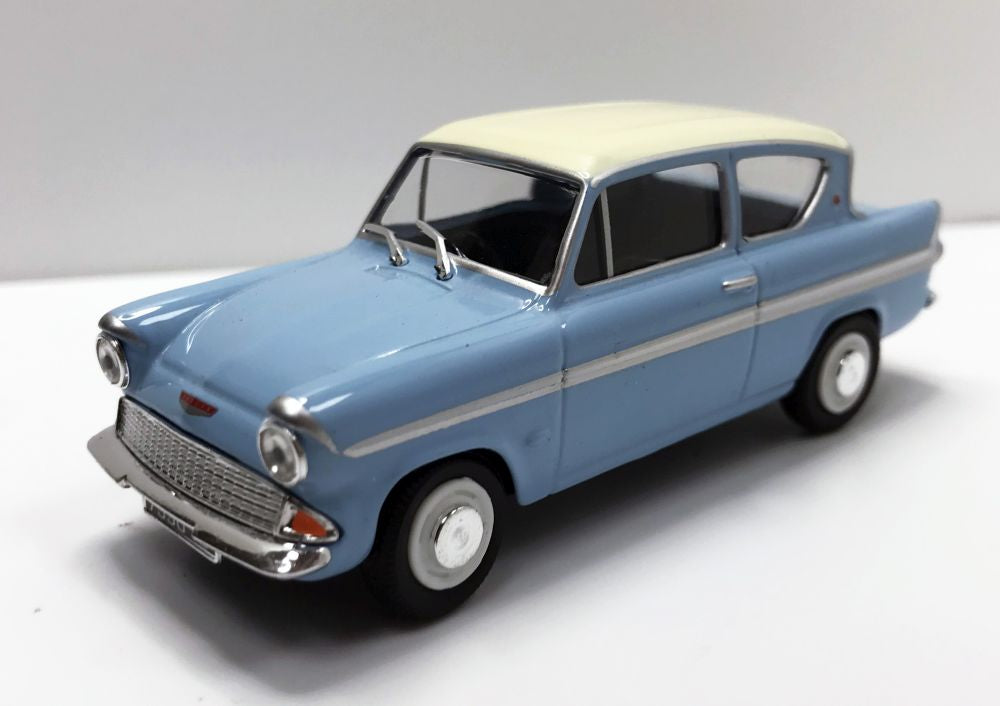 Ford Anglia Blue/White 'HP' Style 1:43 Cararama Model