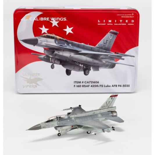 THIS ITEM IS AVAILABLE TO ORDER FROM OUR SUPPLIER - 1:72 CALIBRE WING CBW721606 F-16D RSAF 425TH FS LUKE AFB 96-5035 LIMITED 700 PCS WITH COLLECTORS TIN