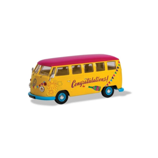 THIS ITEM IS AVAILABLE TO ORDER FROM OUR SUPPLIER - 1:43 CORGI CC02736 VOLKSWAGEN CAMPERVAN CONGRATULATIONS