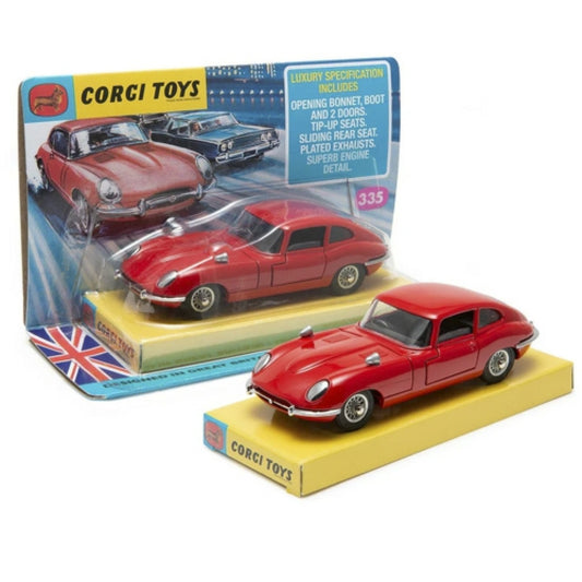 Available To Order – CD54321012 - 335 - 4.2 LITRE E-TYPE JAGUAR IN RED CORGI Model (CD54321012)