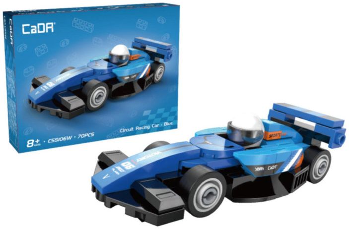 Available To Order – Mini Blue Circuit Racing Car Brick Builder (70 pcs) 1:50 (CDA C55106W)