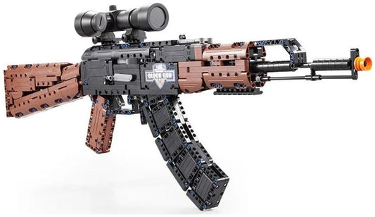 Available To Order – AK-47 Assault Rifle Brick Model Gun (738 pcs) (CDA C61009W)