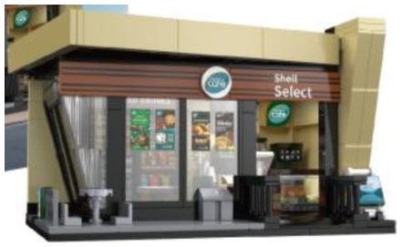 Available To Order – Shell Select Coffee Shop Cafe Brick Builder (351 pcs) (CDA C66033W)