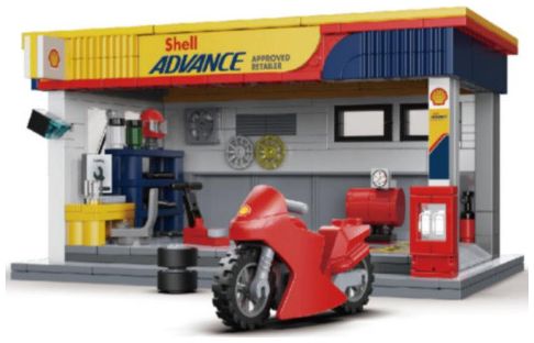 Available To Order – Shell Maintenance Service Station Brick Builder (330 pcs) (CDA C66034W)