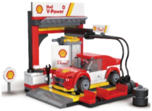 Available To Order – Shell Pit Stop Staging Station Brick Builder (237 pcs) (CDA C66035W)