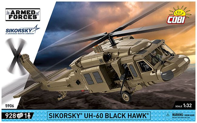 Available to Order – Sikorsky UH-60 Black Hawk 928 Armed Forces Cobi Model (COB 5906)