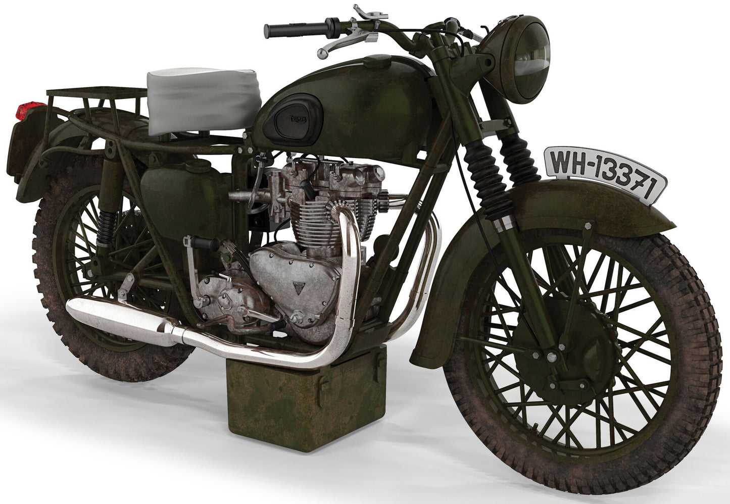 Available to Order – Triumph TR6 Trophy 'The Great Escape' (Weathered) 1:12 (COR 08501CC)
