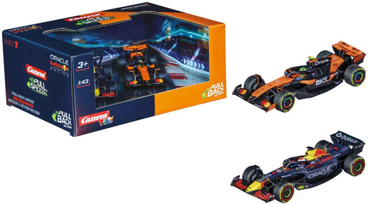 Available To Order – F1 - Twinpack (Verstappen/Norris) Pull & Speed 1:43 (CRR 15813037)