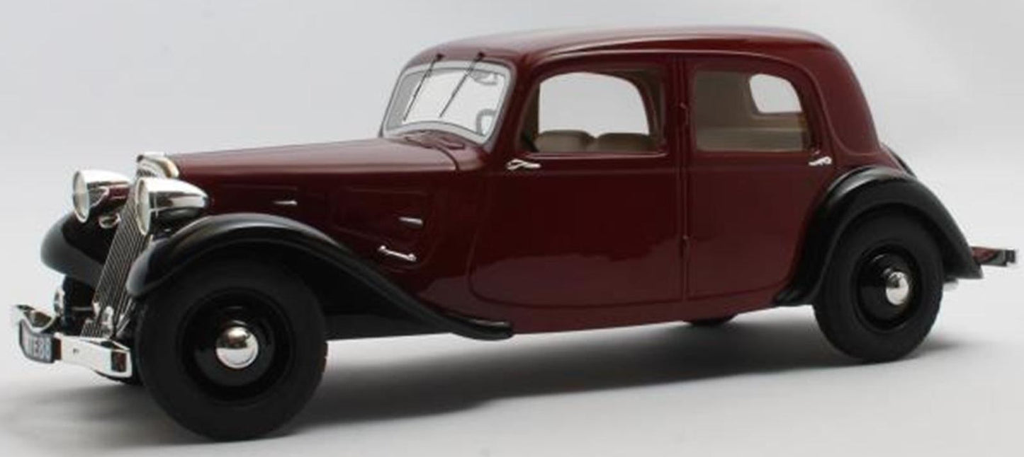 Available To Order – Citroen Traction Avant 7CV Maroon/Black 1934 1:18 (CUL CML108-2)