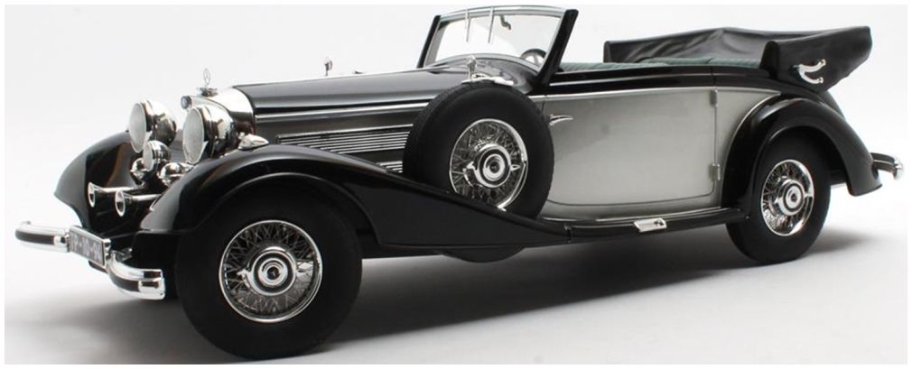 Available To Order – Mercedes Benz 540K Cabriolet B Black Silver 1936-1938 1:18 (CUL CML184-3)