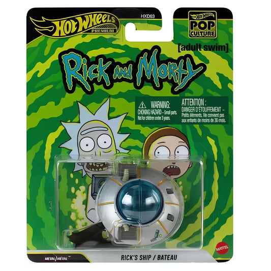 1:64 Hot Wheels Pop Culture Rick and Morty Ricks Ship / Bateau JHW95