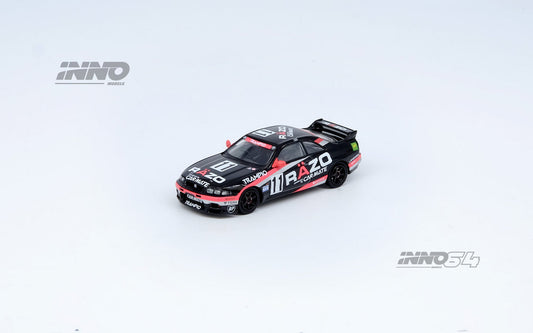 1:64 INNO64 Nissan Skyline GT-R (R33) #11 Razo Trampio N1 Super Endurance Series Sendan Highland 1995 Winner IN64-R33R-RAZO