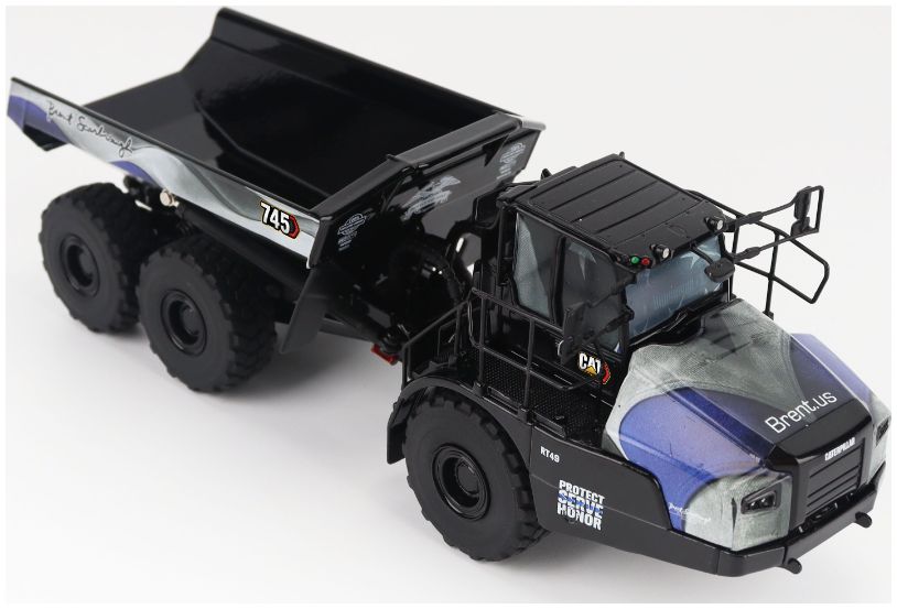 Cat 745 - Articulated Truck - Special Brent Scarbrough & Company 1:50 – diecast model