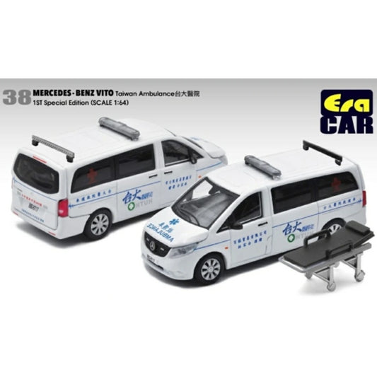 THIS ITEM IS AVAILABLE TO ORDER FROM OUR SUPPLIER - 1:64 ERA CAR ECMB20VITRF38 38 MERCEDES-BENZ VITO - TAIWAN AMBULANCE 1ST SPECIAL EDITION