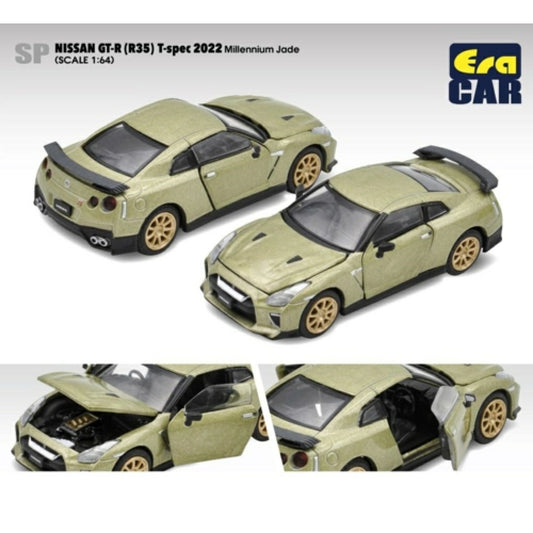 THIS ITEM IS AVAILABLE TO ORDER FROM OUR SUPPLIER - 1:64 ERA CAR ECNS21GTR95 SP NISSAN GT-R (R35) T-SPEC 2022 MILLENNIUM JADE
