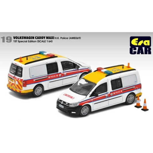 THIS ITEM IS AVAILABLE TO ORDER FROM OUR SUPPLIER - 1:64 ERA CAR ECVW20CAMRF19 19 VOLKSWAGEN CADDY MAXI - HK POLICE (AM8369) 1ST SP EDITION