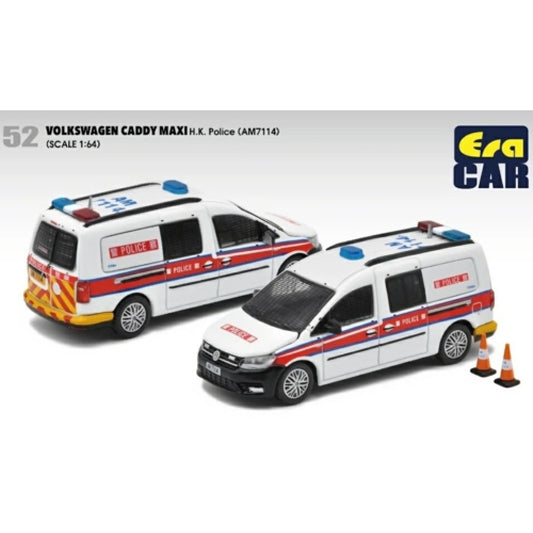 THIS ITEM IS AVAILABLE TO ORDER FROM OUR SUPPLIER - 1:64 ERA CAR ECVW21CAMRN52 52 VOLKSWAGEN CADDY MAXI - H.K. POLICE (AM7114)