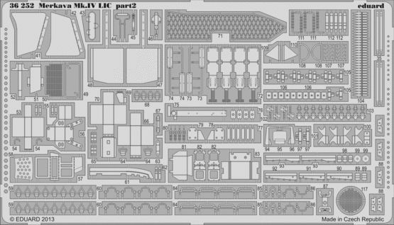 Photoetch for Academy Merkava Mk IV LIC 1:35 – diecast model