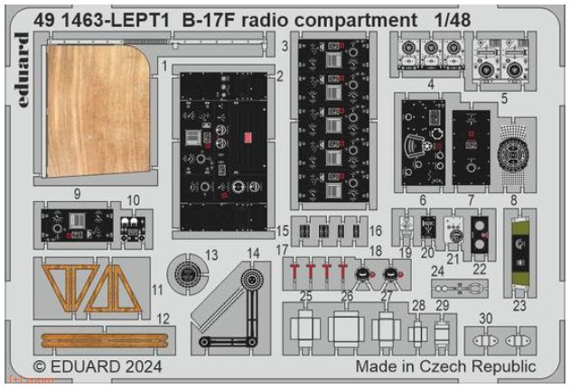 Available To Order – B-17F Radio Compartment 1:48 (EDU 491463)