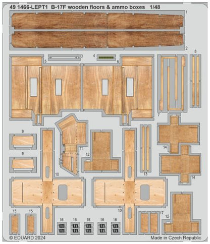 Available To Order – B-17F Wooden Floors & Ammo Boxes 1:48 (EDU 491466)