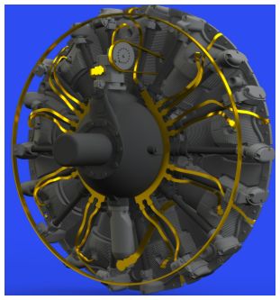 Available To Order – B-17F Engines (x4) 1:48 (EDU 6481021)