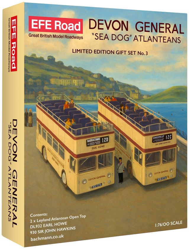 Leyland Atlantean Open Top Devon General Gift Set 1:76 – diecast model