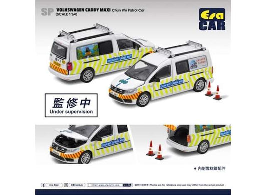 VW Caddy Maxi Chun Wo 'Patrol Car' White /Yellow 1:64 – diecast model