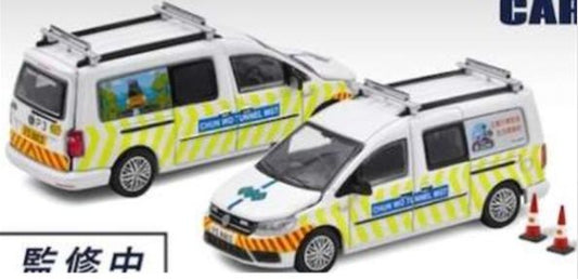 VW Caddy Maxi Chun Wo Patrol Car White /Green/Orange 1:64 – diecast model
