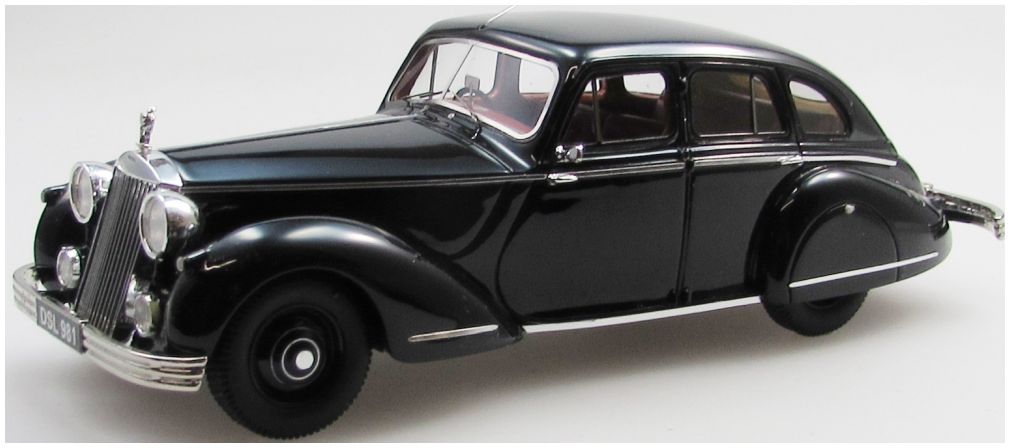 Invicta Black Prince Saloon Charlesworth w/Separate Lights/Bumpers Black 1947 1:43 – diecast model