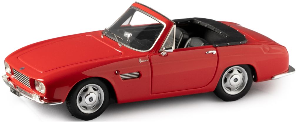 OSCA 1600 GT Convertible by Fissore Red Top Down 1963 1:43 – diecast model